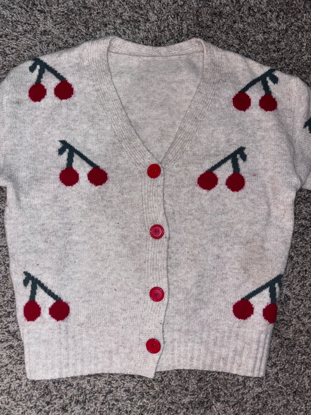 Knit cherry cardigan - Picture 2 of 5